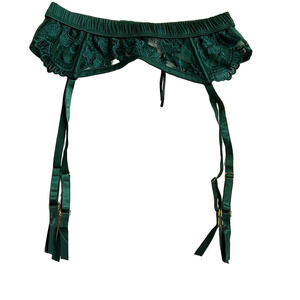 NWT Kilo Brava Embroidered Garter Belt - Emerald Size Small